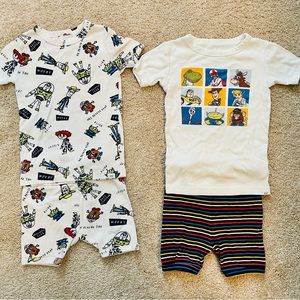 Pair of kids Toy Story Baby Gap short PJs. Size 5T